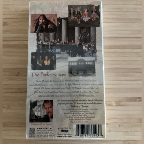 John Tesh One World VHS As Seen on Public Television NEW Sealed - Picture 2 of 3